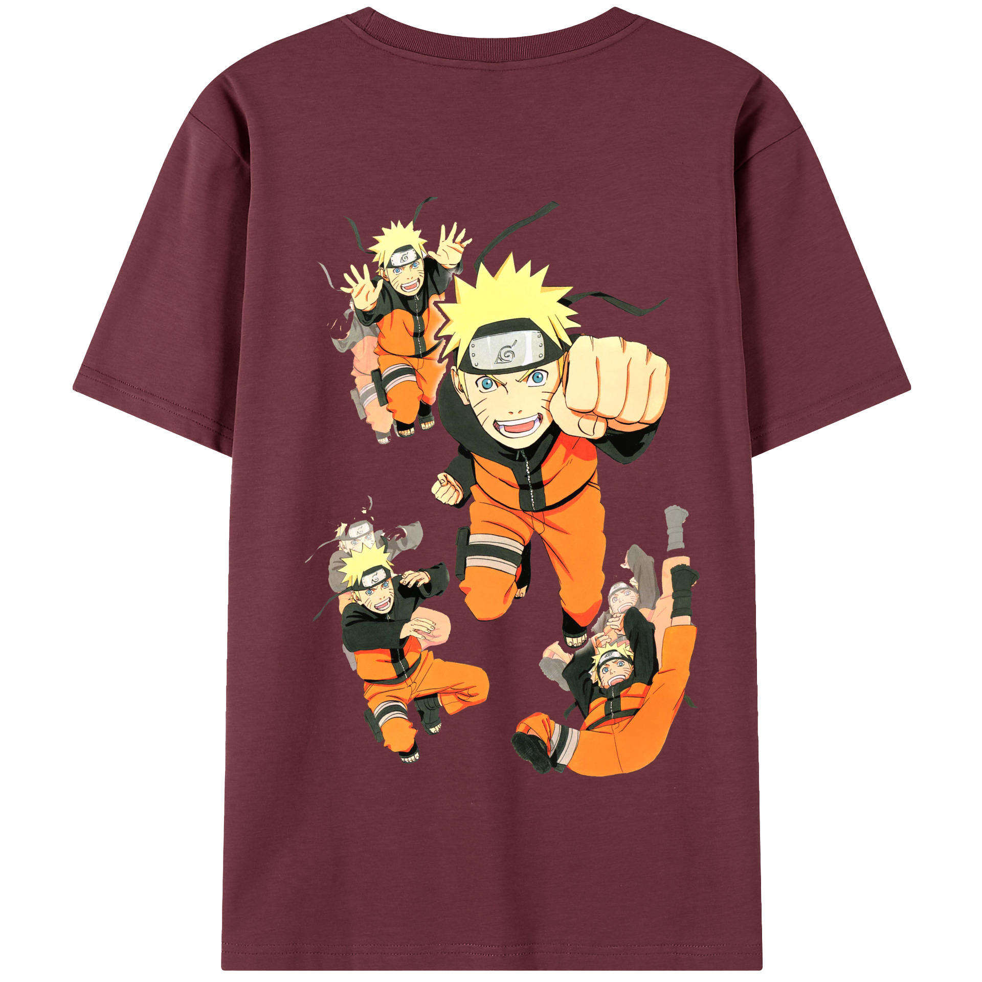 （画像用） NARUTO -ナルト- うずまき ナルト Uzumaki Naruto 綿100％半袖Tシャツ（背面プリント）